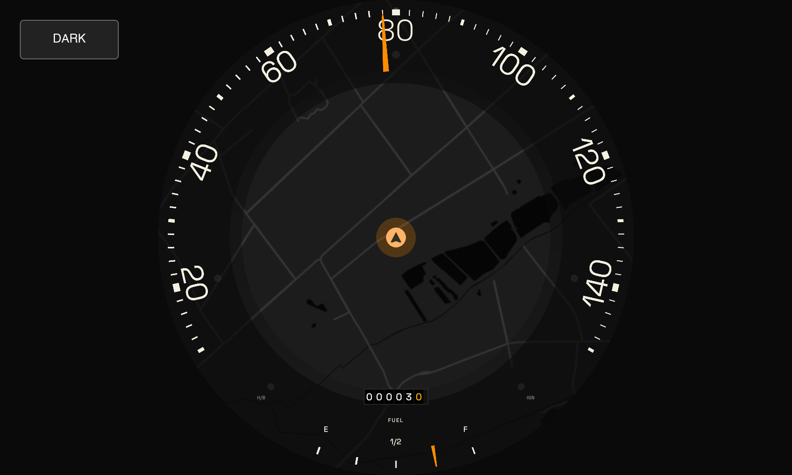 Car Dashboard Speedometer Dial